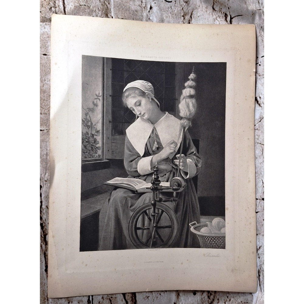 Vintage Priscilla Photogravure of Original Art by Elizabeth Gardner Goupil & Co